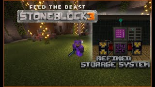 Membuat super storage yang memusingkan  FTB Stoneblock 3 5 [upl. by Ellenaej]