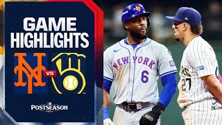 Mets vs Brewers NL Wild Card Game 2 Highlights 10224  MLB Highlights [upl. by Penthea862]