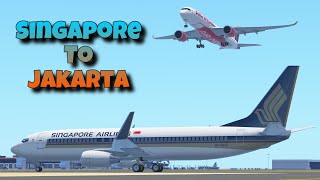 Jakarta Hub  Flying Singapore to Jakarta  Singapore 737800  Infinite Flight Simulator [upl. by Ennis559]