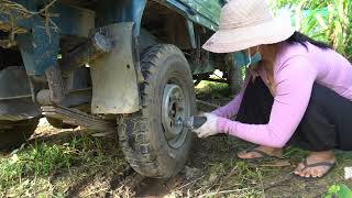 TIMELAPSE VIDEO REPAIR RESTORATION DAMAGED CAR MECHANIC REPAIR RESTORATION  Blacksmith Girl [upl. by Naanac775]