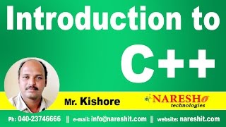 C Introduction  C  Tutorial  Mr Kishore [upl. by Ankney598]