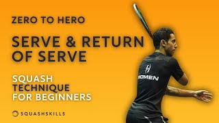 Zero to Hero Serve amp Return Of Serve  Squash Technique For Beginners [upl. by Panayiotis]