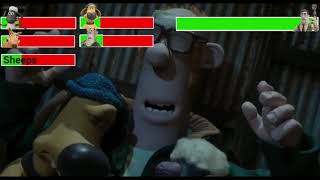 Shaun the Sheep Movie 2015 Final Battle with Healthbars [upl. by Bihas957]