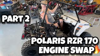 Polaris RZR 170  Honda 400EX Engine Swap Part 2 [upl. by Goodden734]