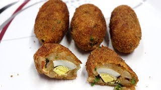 உருளைக்கிழங்கு முட்டை ஸ்டஃப்டு ஃப்ரை  How To Make Potato Stuffed Egg Fry  Tamil Food Masala [upl. by Scheers]