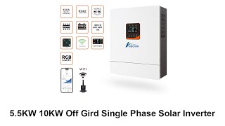 5 5KW 10KW Off Grid Solar Inverter Single Phase 100A 200A MPPT [upl. by Aurel]