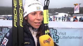 Charlotte Kalla i tårar  efter jaktstarten i Lillehammer [upl. by Cohby]