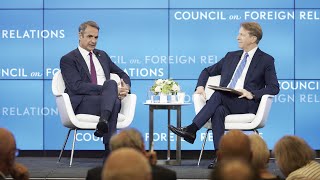 PM Kyriakos Mitsotakis discussion at the Council on Foreign Relations with Daniel Speckhard [upl. by Arehs]