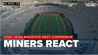 UTEP fans thrilled as the Miners prepare for Mountain West Conference move [upl. by Daniella]