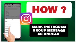 How to Mark Instagram Group Message As Unread [upl. by Capon]