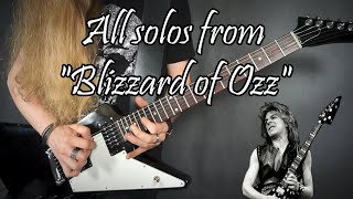 Randy Rhoads All Solos From quotBlizzard of Ozzquot Album Cover [upl. by Kiran]