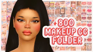 🔥 THE SIMS 4 MAKEUP CC  800 MY MAKEUP CC FOLDER ⭐ Sims 4 CAS FREE DOWNLOAD LINK sims4 ts4cc [upl. by Hugibert929]