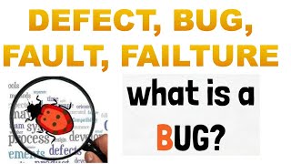 Defect Bug Fault Failure  Software Testing Creator  QA [upl. by Gnah128]