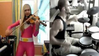 Lara plays Power Rangers with drummer Alex Marks [upl. by Moonier]