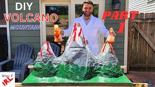 VOLCANO ERUPTING IN MY BACKYARD Part 1 HOW TO MAKE DIY MOUNTAIN AT HOME [upl. by Cyprus137]