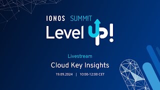 IONOS SUMMIT LIVESTREAM  Cloud Key Insights [upl. by Chancelor84]