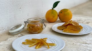 SCORZETTE di ARANCIA CANDITE fatte in casa 🍊 ricetta semplice e veloce scorzettecandite [upl. by Brucie]