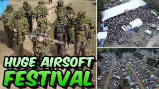 Ghillie Snipers Go To Huge Airsoft Festival 3000 Players National Airsoft Festival [upl. by Tessa]