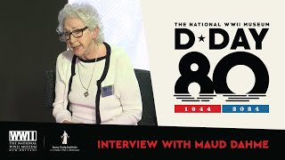 Interview with Holocaust Survivor Maud Dahme  80th Anniversary of DDay Cruise [upl. by Yole254]