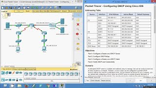 8133 Packet Tracer  Configuring DHCPv4 Using Cisco IOS [upl. by Nysa]