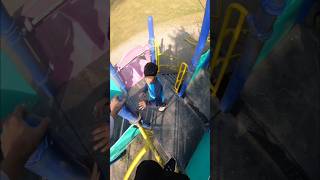 Hit the Little boy at Playground yt park childrensplayarea parkour spiderman shorts pov fun [upl. by Anialam]