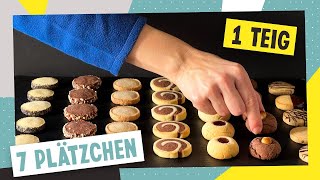 7 Weihnachtsplätzchen aus 1 Teig – schnell amp einfach gemacht [upl. by Vi]