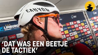 Dit zei Mathieu van der Poel na een aanvallende koers op het EK wielrennen 2024  WIELERFLITS [upl. by Nylidnarb]