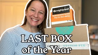 Stitch Fix Try On Review  LAST BOX of the Year PLUS Mighty Fix  December 2023 [upl. by Hewe]