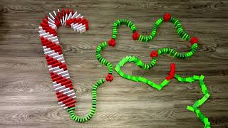 Christmas Domino Advent December 1 Candy Cane [upl. by Connelley]