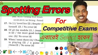 Error correction Spotting the error for competitive exams specially SSC PSC POLICE Exams [upl. by Ayet]