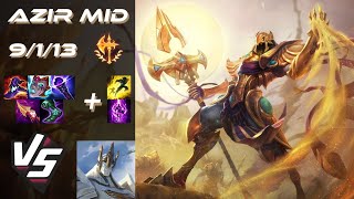 MID Azir vs Galio  EU Challenger Patch 1423 [upl. by Noy]