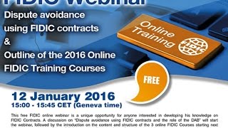 Introduction to FIDIC Contracts Courses amp dispute avoidance [upl. by Gipps11]