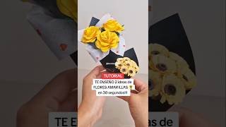 🎁 TUTORIAL paso a paso de flores amarillas de papel floresamarillas floresdepapel diy flowers [upl. by Lettig]