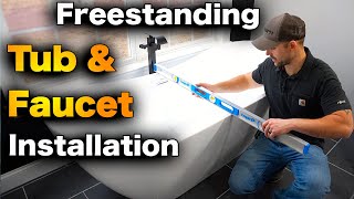 How To Install A Freestanding Tub And Faucet [upl. by Asikal364]