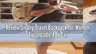 Review Sinaliy Travel Backpack for Women Expandable 40L Carry on Flight Approved Backpack 17 Inch [upl. by Nya]