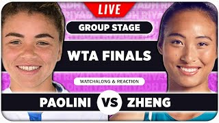 PAOLINI vs ZHENG  WTA Finals 2024  LIVE Tennis Watchalong Stream [upl. by Nnylyahs]