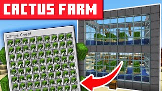 Cactus Farm Minecraft 121  BEST DESIGN [upl. by Akyssej591]