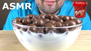 ASMR EATING MALTESERS CHOCOLATE BALLS WITH MILK 몰티져스 먹방 Eating Sounds Mukbang NO TALKING [upl. by Einwahs]