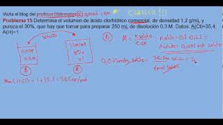 Ejercicios y problemas resueltos de disoluciones 15 [upl. by Adachi]