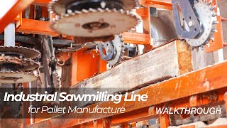 WoodMizer TVS HD Industrial Sawmilling Line for Pallet Manufacture  WoodMizer Europe [upl. by Aridan]