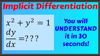 Understanding Implicit Differentiation x2y21 [upl. by Walther465]