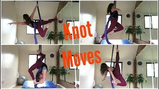 14 Aerial Silks Knot Moves  UNIQUE AERIALISTS [upl. by Atinek357]