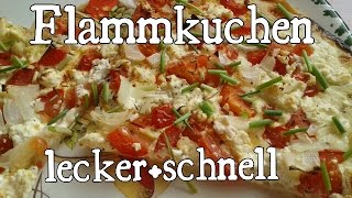 SCHNELL LECKER amp EINFACH  Mein FLAMMKUCHENRezept [upl. by Atiraj]