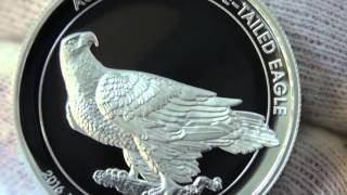 Magnificent high relief Wedgetailed Eagle 2016 gold amp silver proof coins [upl. by Kenwood643]