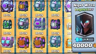 OPENING EVERY CHEST IN CLASH ROYALE All Chests Opening amp x4 NEW NIGHT WITCH LEGENDARIES [upl. by Nalyk541]