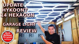 Professional garage lighting in one hour with Hykoont 14 Hexagon garage lights honest review [upl. by Eikcid]