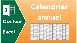 Calendrier perpétuel Excel le fichier  Docteur Excel  Calendrier 2024 [upl. by Anwahsit]