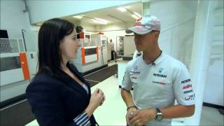 BBC F1 2011 Schumacher at the Mercedes Factory [upl. by Pietra]