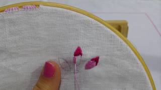 Punto raso o punto pittura  Tutorial ricamo a mano Satin point or pointpainting hand Embroidery [upl. by Kiernan]