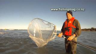 Whitebaiting Pole Nets Waimakariri River Fishing Allan Burgess [upl. by Nanny481]